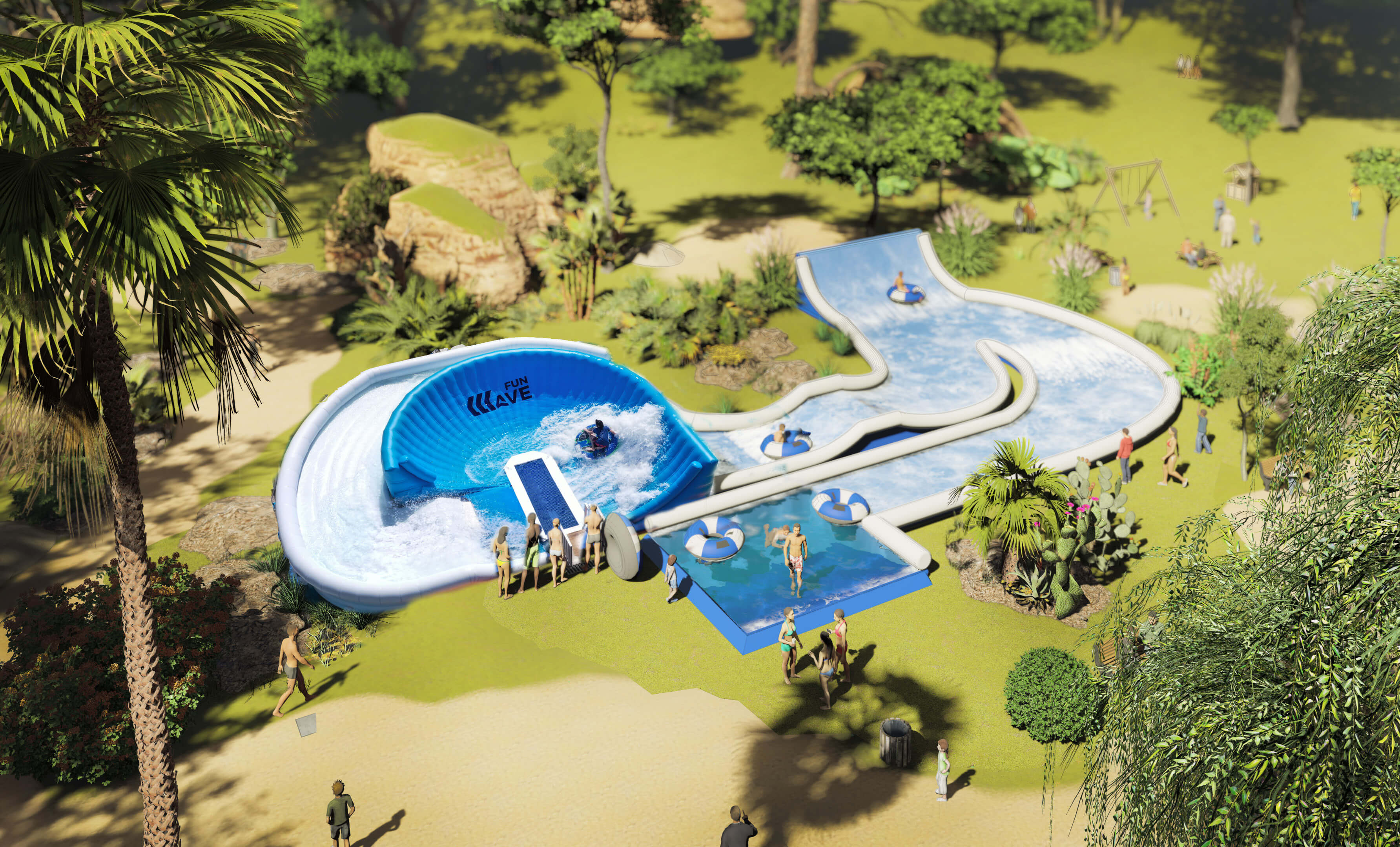 Aquatic water slide