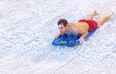 Bodyboard en piste sur la vague de l'Epervière